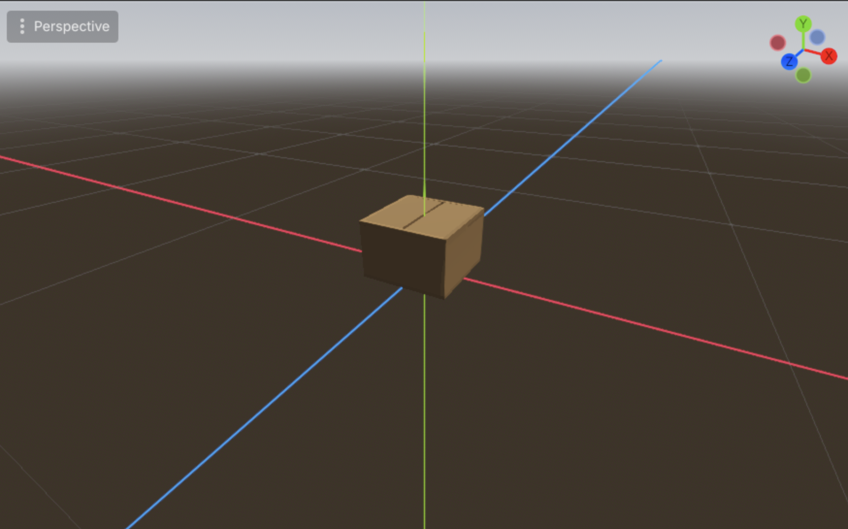 A simple wooden crate, lid slightly ajar, low-poly faceted