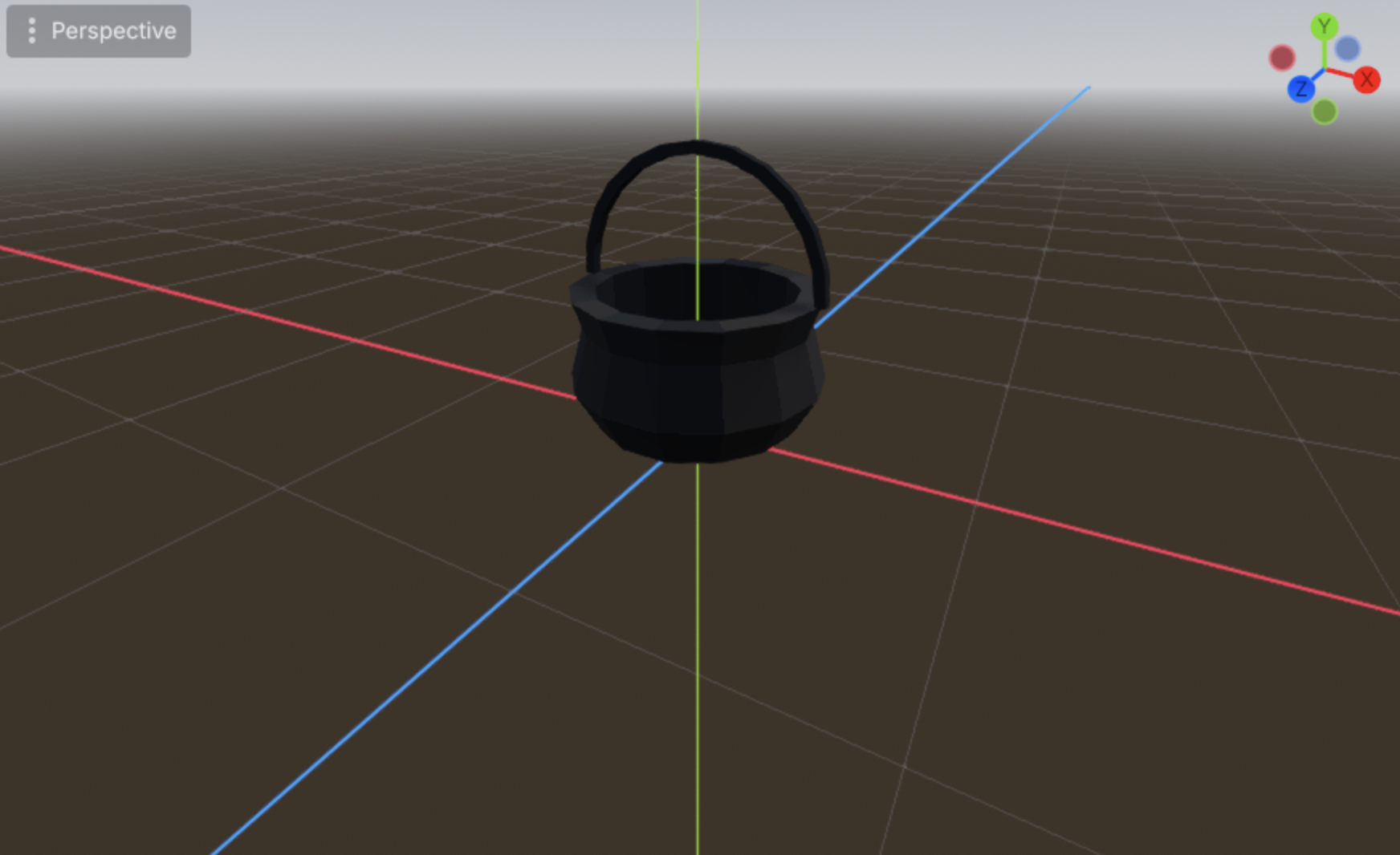 A hand-thrown ceramic bowl, low-poly, dark interior